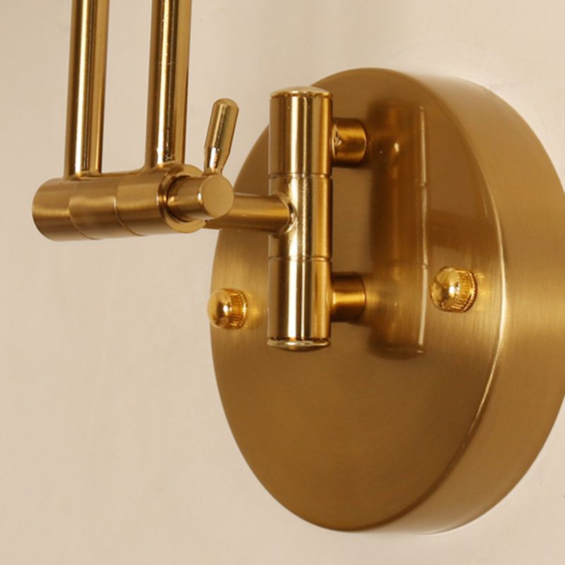 Metal Geometric Swing Arm Wall Lighting Modern 1-Light Wall Mounted Light Fixture