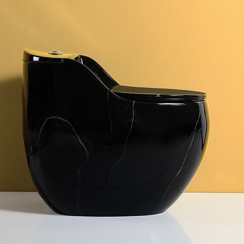 Contemporary Skirted Siphon Jet Toilet Bowl One Piece Urine Toilet with Seat