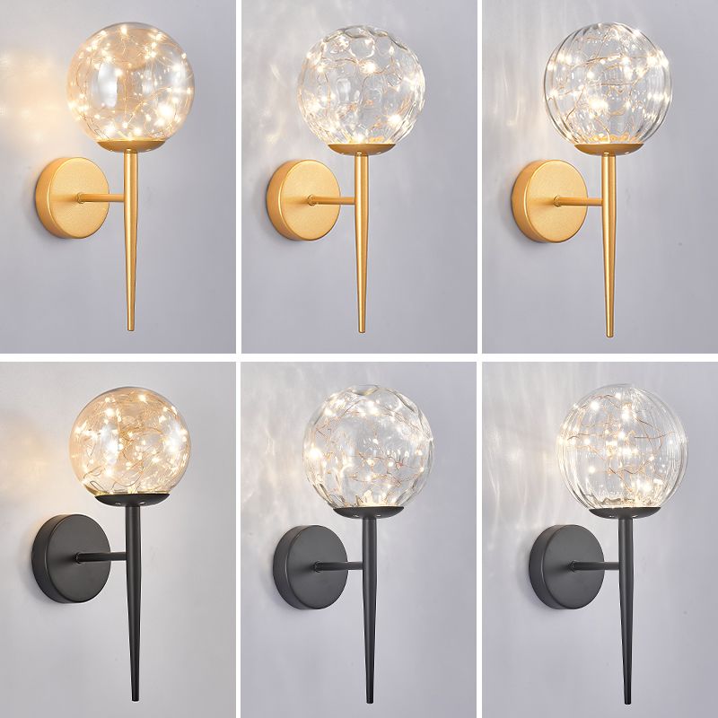 Nórdica Vidry Wall Light Globe Gypsophila 1 Light Wall Donce para dormitorio