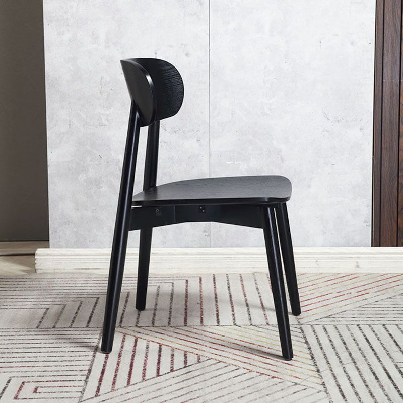 Sillas de comedor de madera estilo moderno Silla auxiliar de comedor con respaldo abierto (juego de 2)