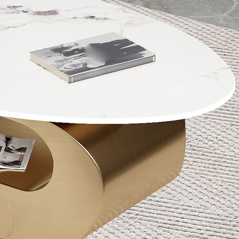 Slate Top Bunching Tables Abstract Coffee Cocktail Table with Storage Drawers