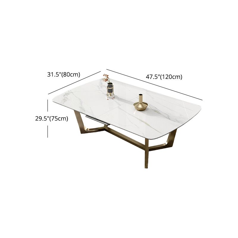 Glam 1/4/5/7 Pieces Scalable Dinette Set with Sintered Stone Rectangle Dining Table Set