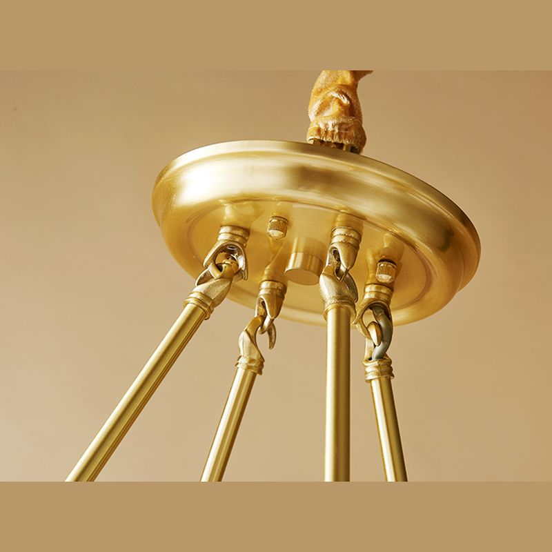 Gold Wagon Wheel Chandelier Light Fixture Traditional Metal Living Room Ceiling Pendant