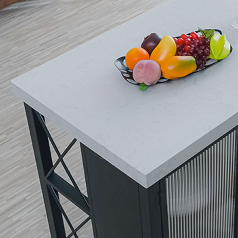 Modern Kitchen Island Table Dining Room Kitchen Island with Storage Cabinet