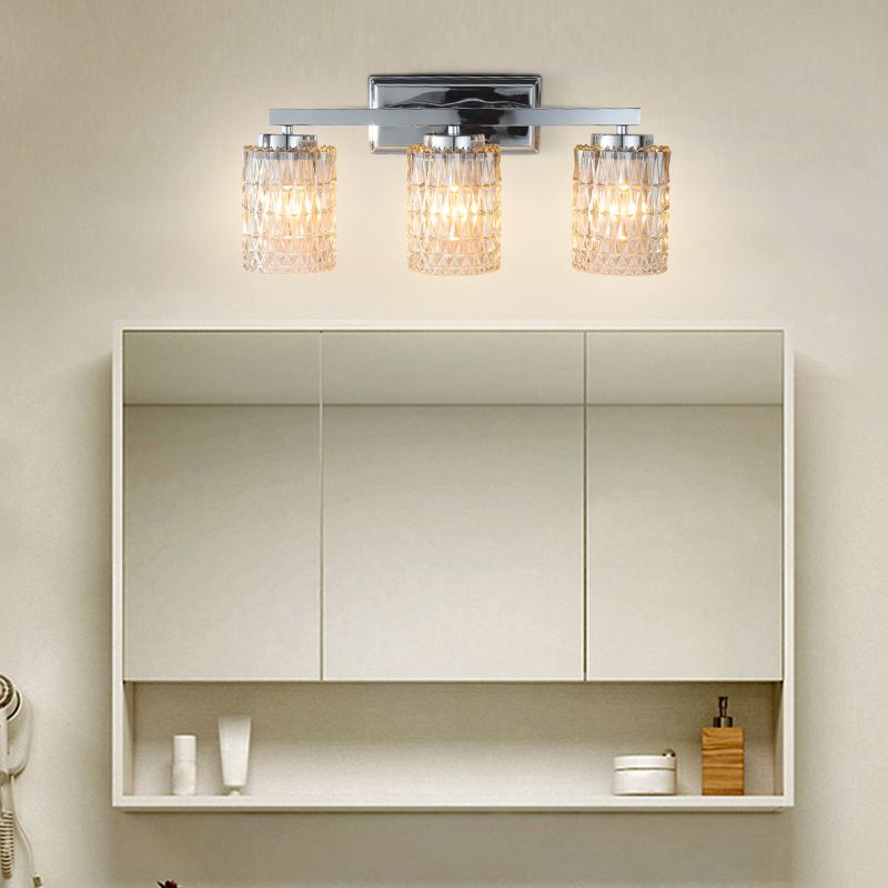 Lampe à vanité cylindrique à 3 légers