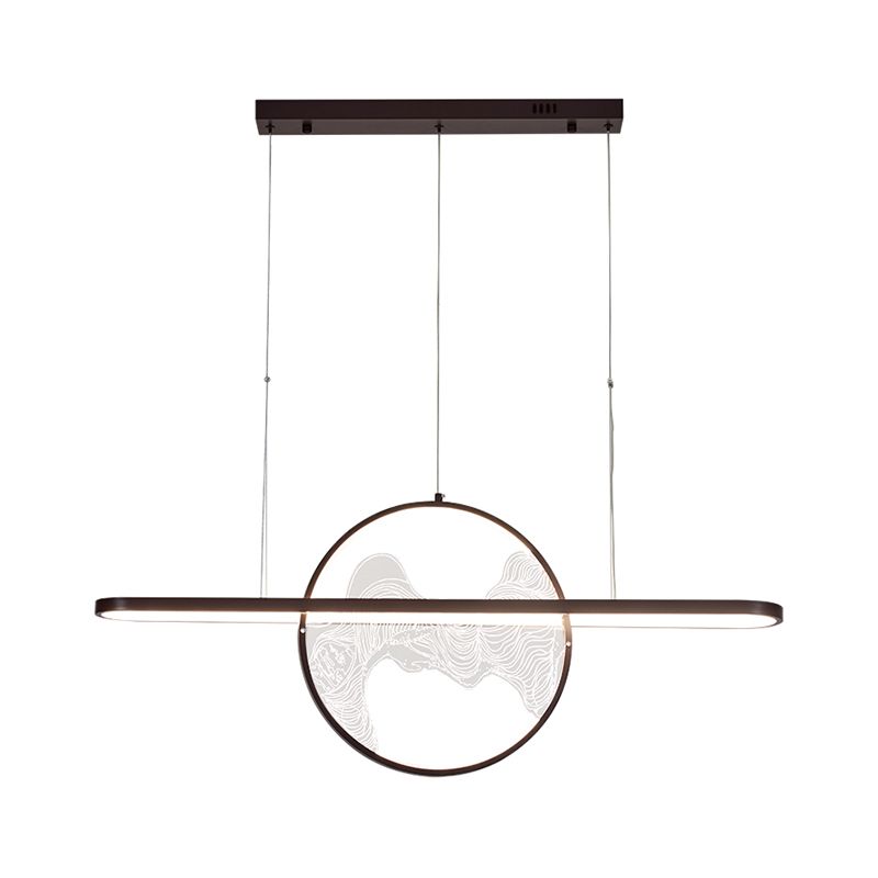 Modern Geometric Pendant Lighting Metal 2-Light Island Pendant Lights