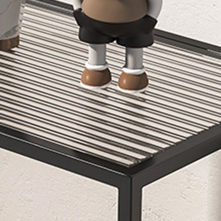 Modern Frame Coffee Cocktail Table Rectangular Glass Top Cocktail Table