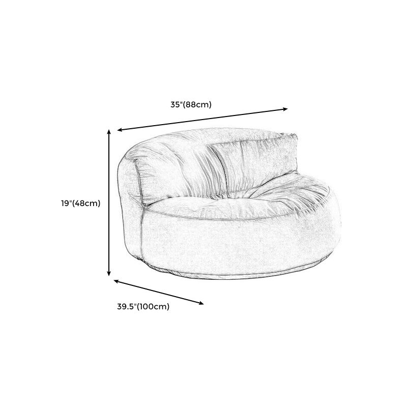 Velvet Armless Chair 34.64" L x 39.37" W x 18.89" H Accent Chair for Living Room