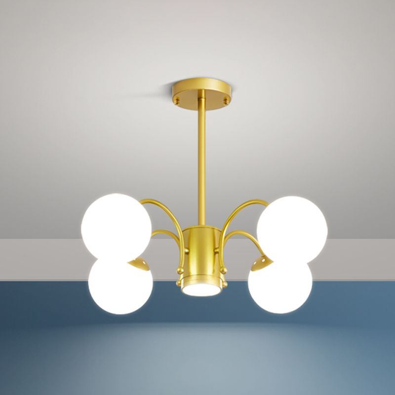 Modern Chandelier Light Fixtures Metal Global Hanging Lamp for Dining Room