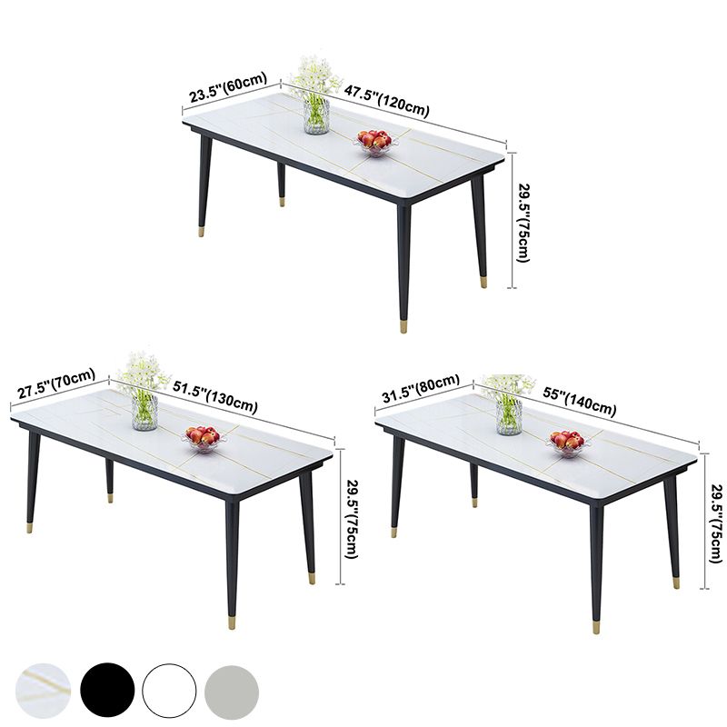 Tavolo da pranzo cucina a forma di rettangolo semplice con 4 gambe