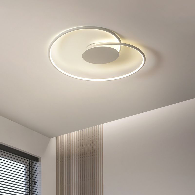 Modern Artistic LED Ceiling Light Aluminium Linear Flush Mount with Silicone Shade