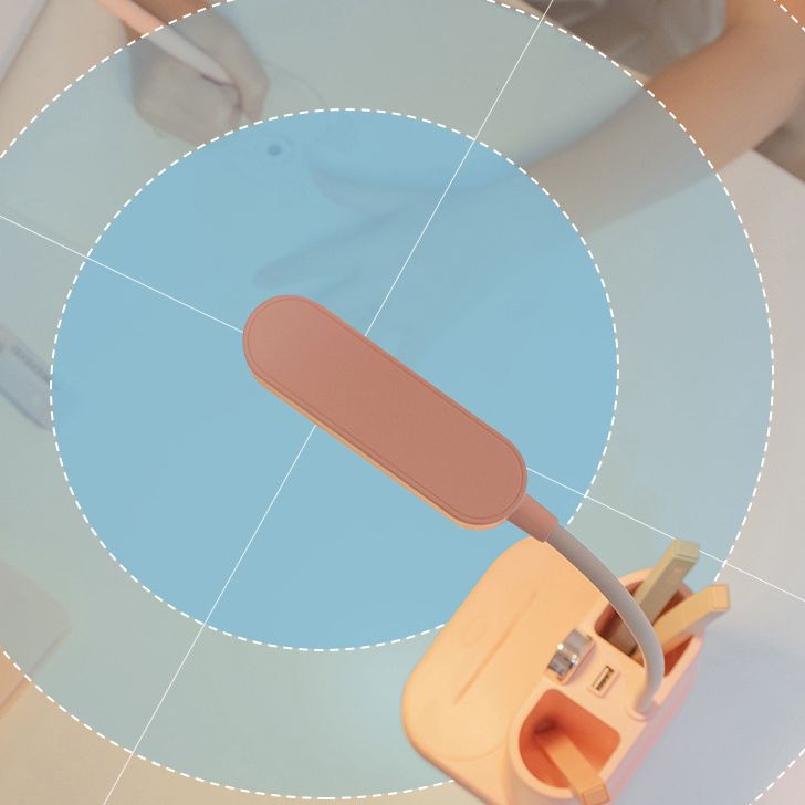 Luz de mesa moderna Luz de mesa con puerto USB Plastic 1 Lámpara de mesa de luz