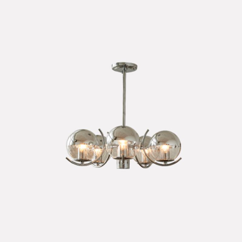 Postmodern Style Globe Chandelier Light Metal Glass Pendant Light for Kitchen