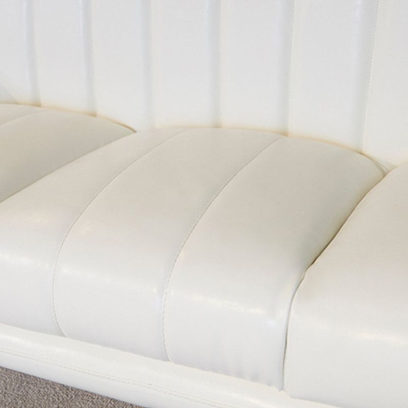 Faux Leather Stain Resistant Sewn Pillow Back Standard Sofa Couch
