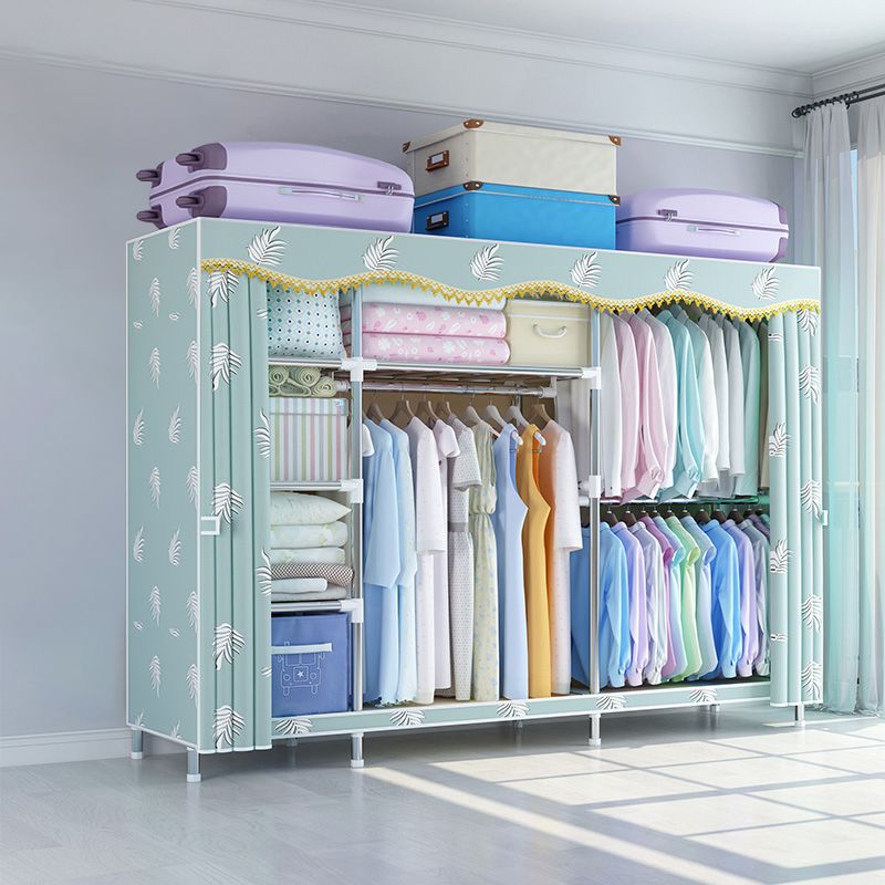 Contemporary Wardrobe Armoire with Legs Metal Wardrobe Cabinet