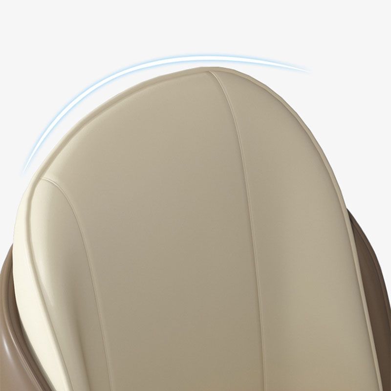 Scandinavian Style Leather Dining Chair for Home Armless Solid Back Chair