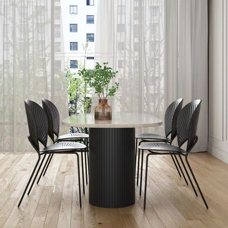 Eettafel met dubbele voetstuk Moderne stijl eettafel voor thuis