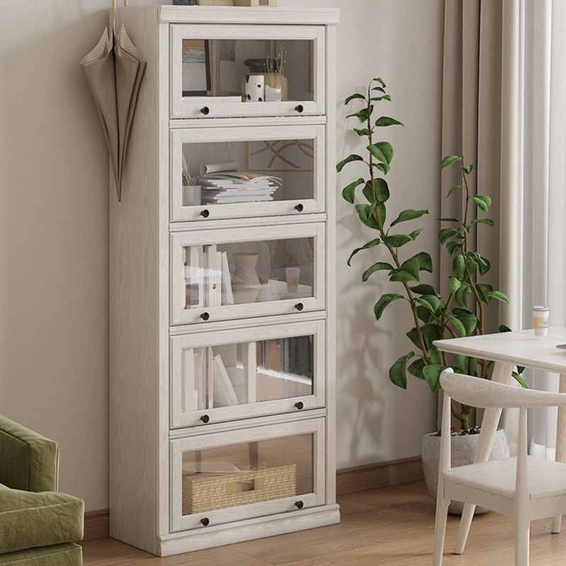 Modern Closed Back Standard Bookshelf Wooden Bookcase for Study Room