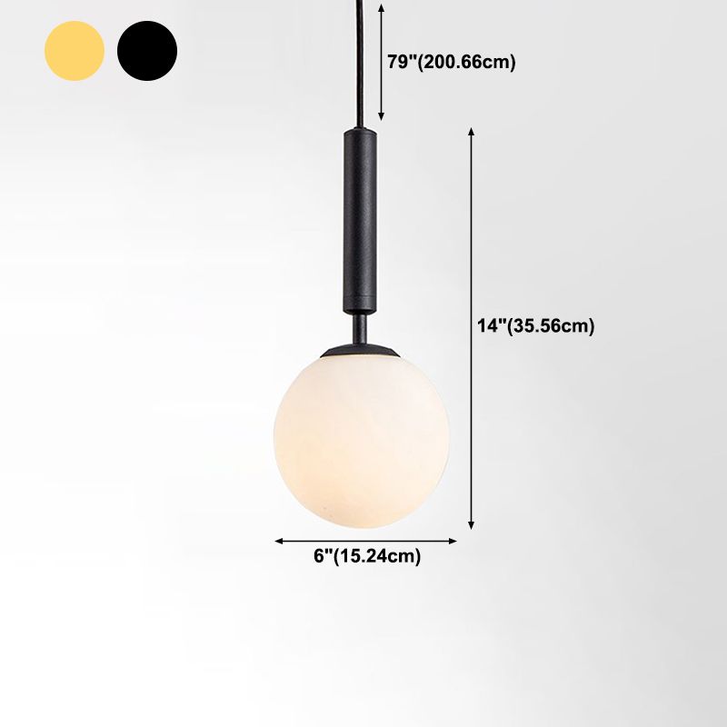 Modern Style LED Pendant Light Minimalism Glass Hanging Light for Dinning Room