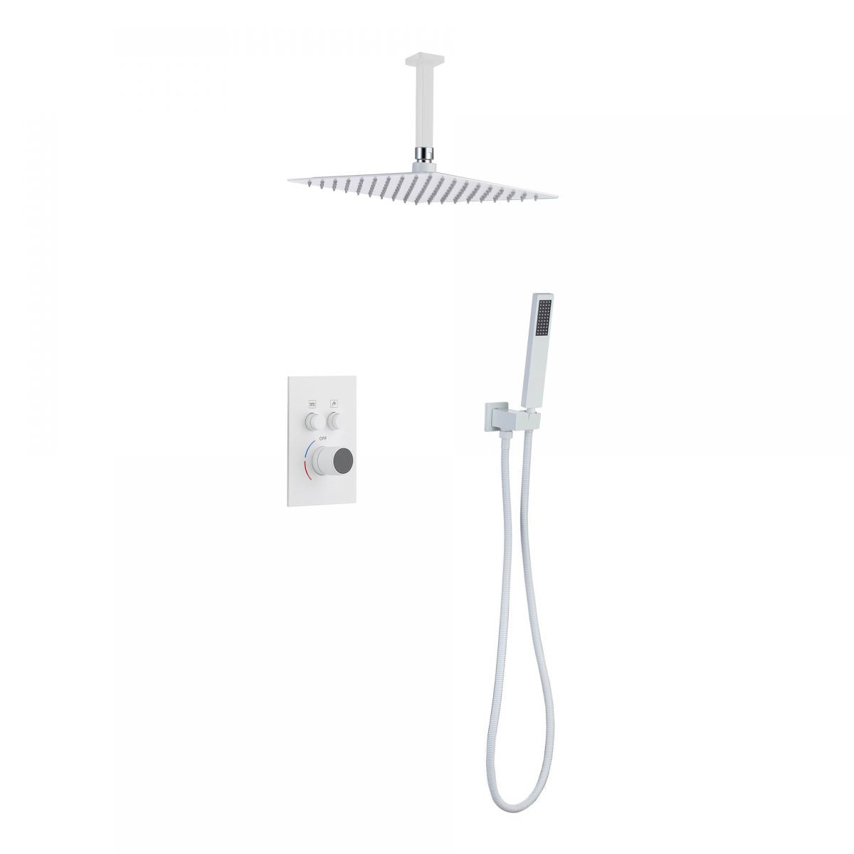 Modern Shower System Brass Temperature Control Ceiling Mounted Shower Combo