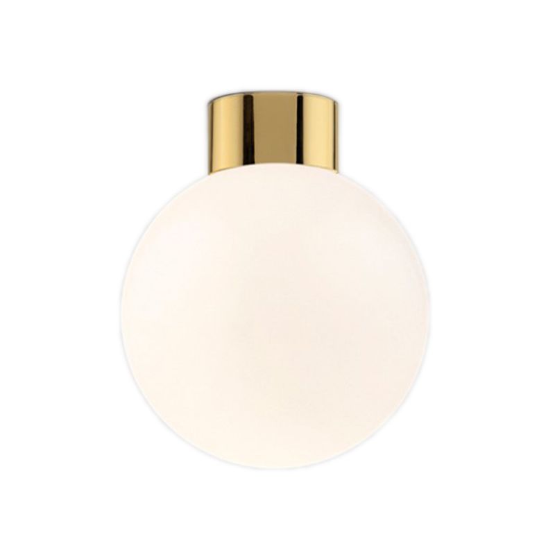 Circle Shape Flush Mount Modern Metal Ceiling Light with Glass Shade for Living Room