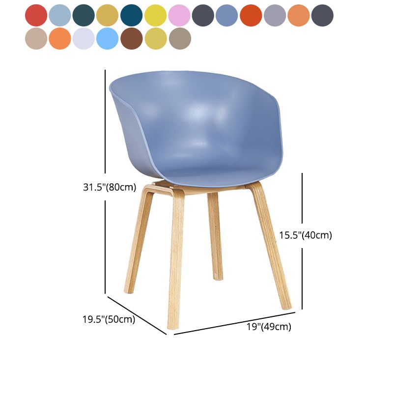 Silla de té de té de leche moderna sólida sillón de plástico para acabado mate silla de comedor