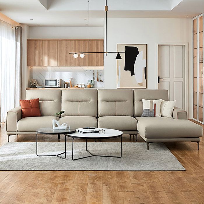 Sectional Sofa with Cushion Back 68.11" Wide Faux leather Stain-Resistant