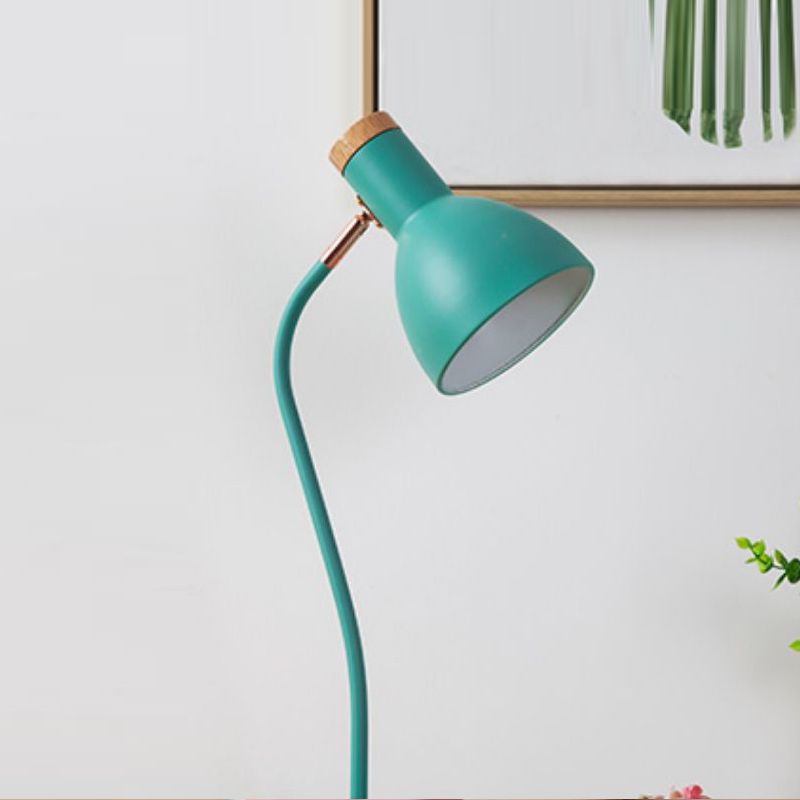 Modern Style Conical Night Table Lamp Metal 1-Light Table Lamp