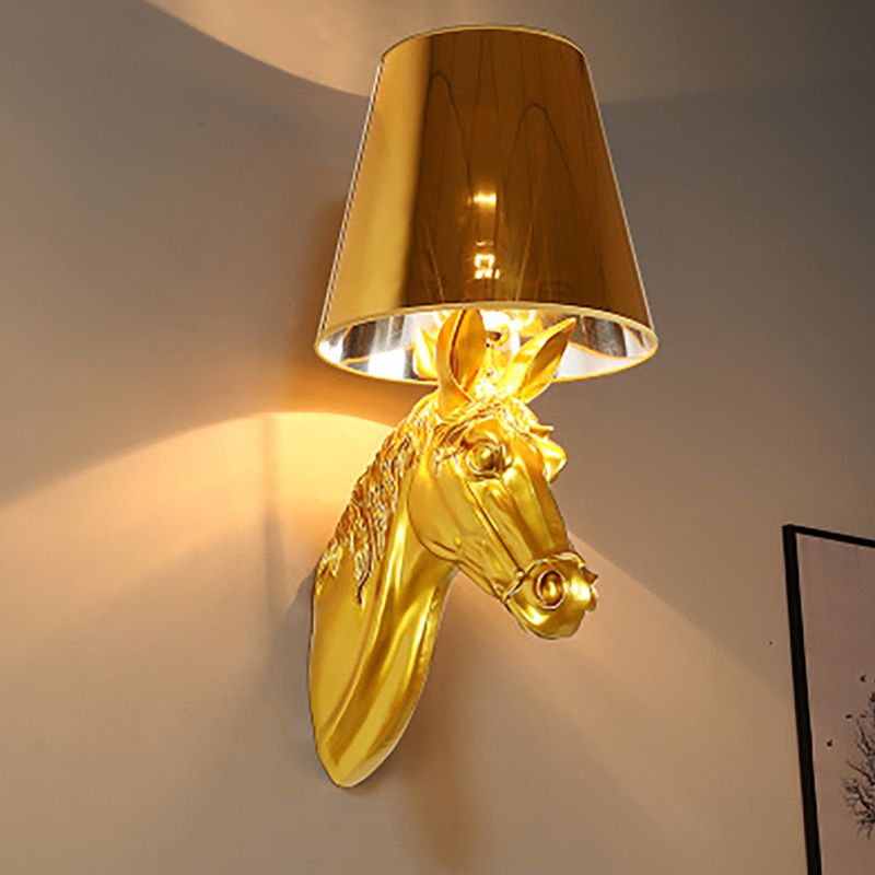 Geometric Wall Light Fixture Modern Resin 1 Light Wall Sconce