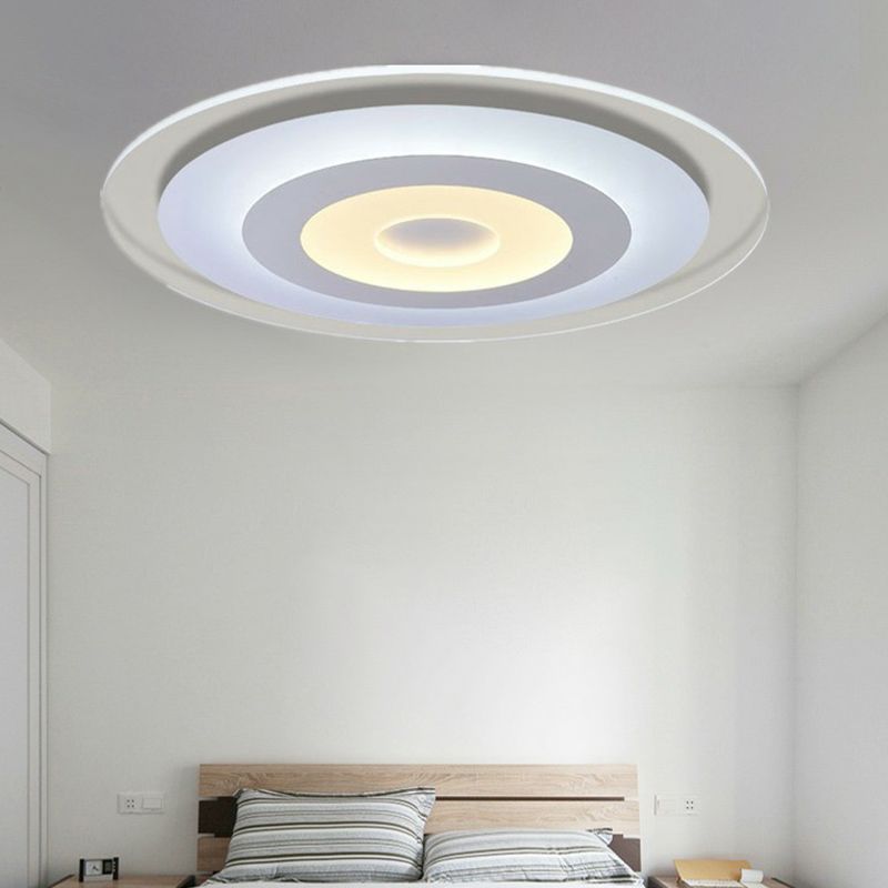Extra-Thin Round LED Flush Mount Light Simplicity Acrylic White Flush Mount Ceiling Light