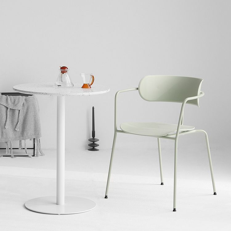Silla de comedor de cocina de estilo industrial, sillones apilables con patas de metal