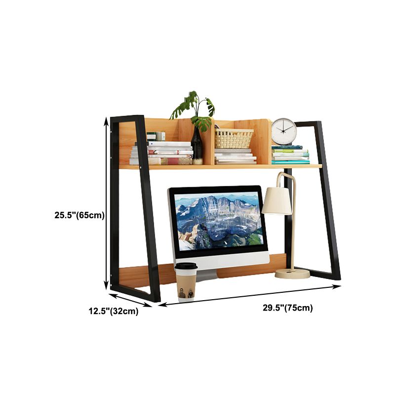 Contemporary Shelf Bookcase Metal and Wooden Book Shelf for Study Room