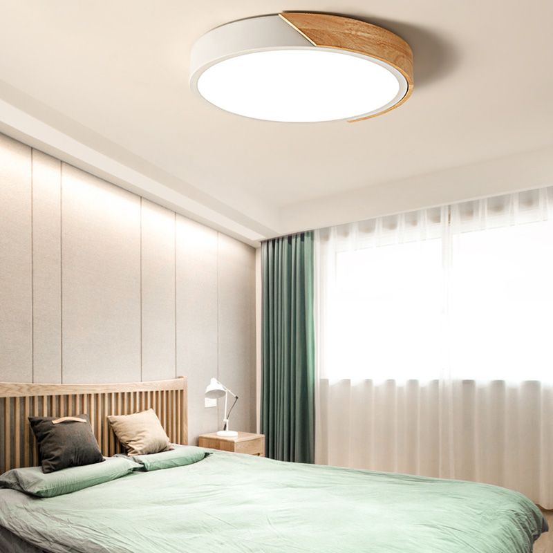 Plafonnier LED de Style macaron moderne, luminaire de plafond géométrique en fer pour chambre à coucher
