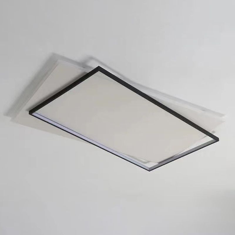 Black and White Geometric Surface Mounted LED Ceiling Light Nordic Acrylic Flush Light for Study Room