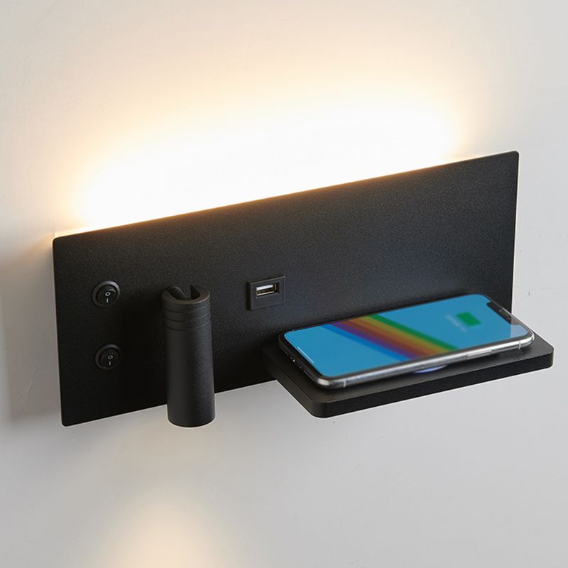 Zeitgenössische Leselampe Einfachheit Wandleuchte mit Metallschatten für Schlafzimmer