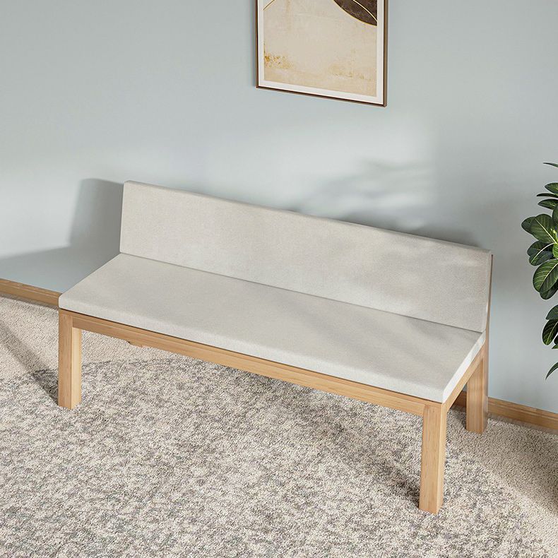 Fabric 2/3-seater Settee Modern Armless Settee with Wood Accents