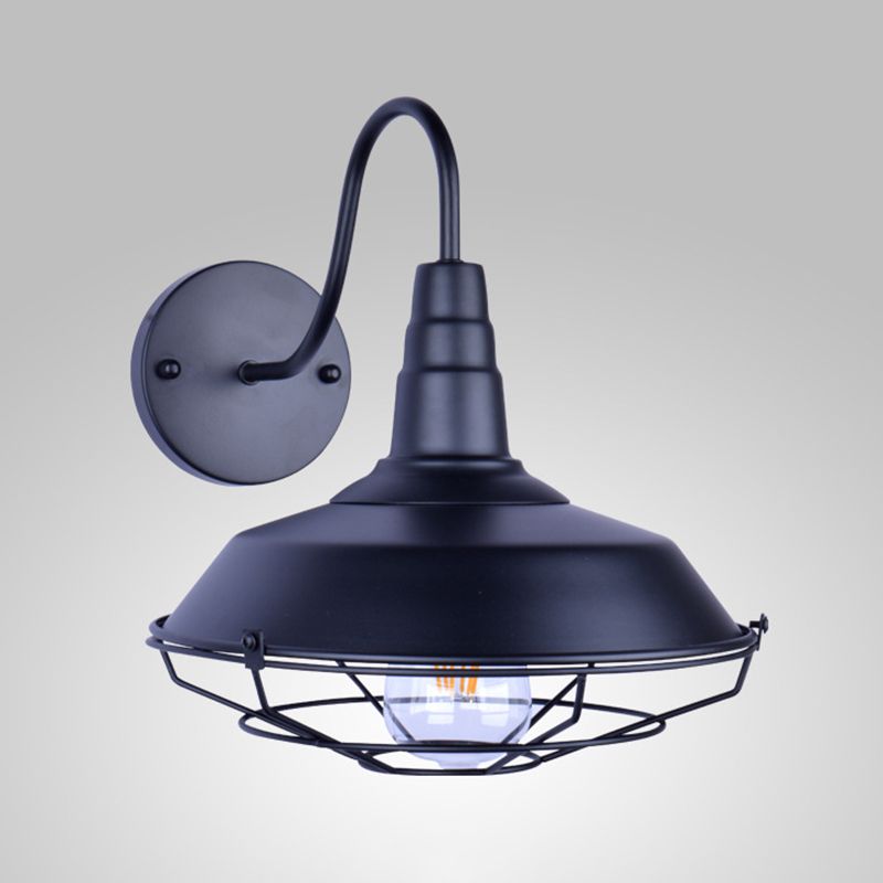 1 Light Metal Wall Mounted Light Fixture Industrial Lantern Wall Sconce Light Fixtures for Hall And Foyer