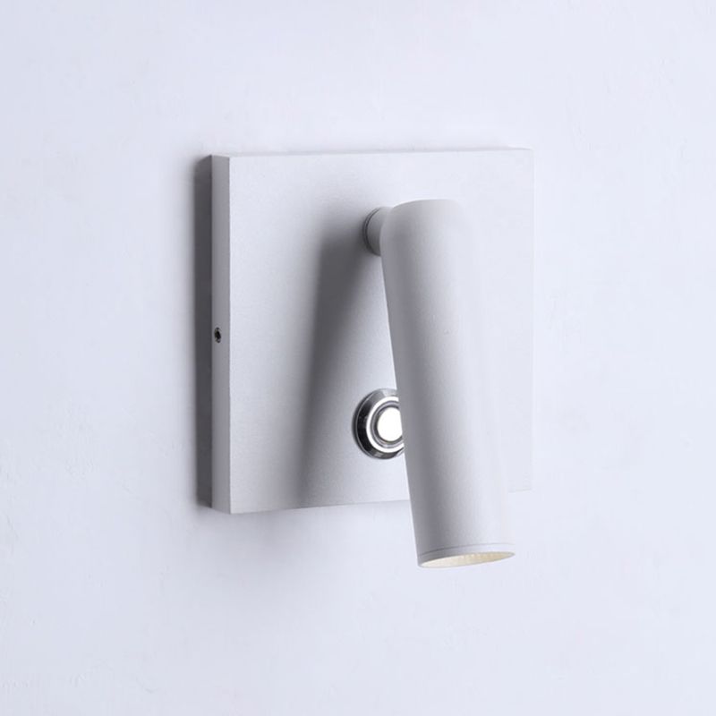Modern Simple Wall Light Square Shape Wall Lamp with Aluminum Shade for Bedroom