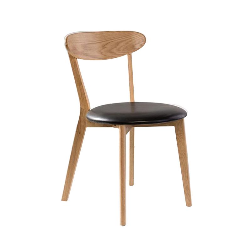 Eigentijdse eetgewarmloze stoel Matte afwerking massief hout open achterstoel