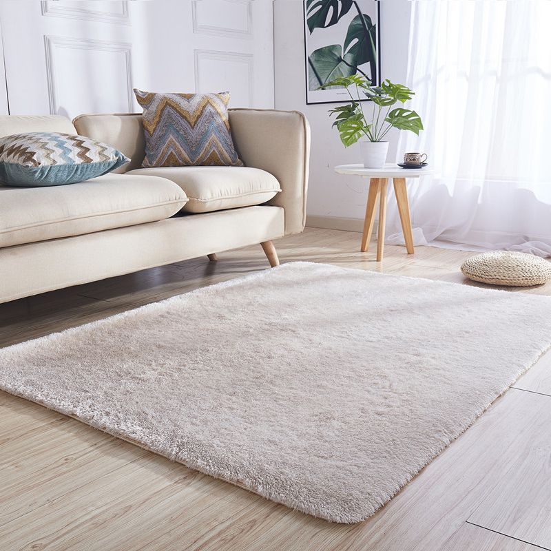 Joli tapis relaxant multicolore fausse en laine Plaine tapage à teinture résistant à la zone de support sans glissement lavable pour salon