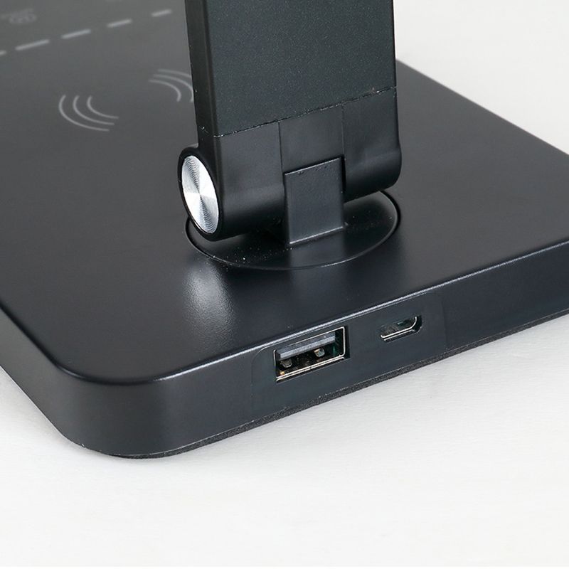 1 Light Linear Table Light Modernism Metal Night Table Lamps for Study Room in Black