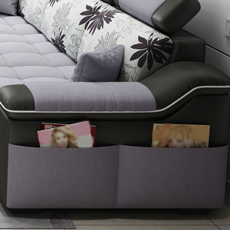 Pillow Top Arm Modular Settee Furniture 3-seater Sofa and Chaise with Pillows