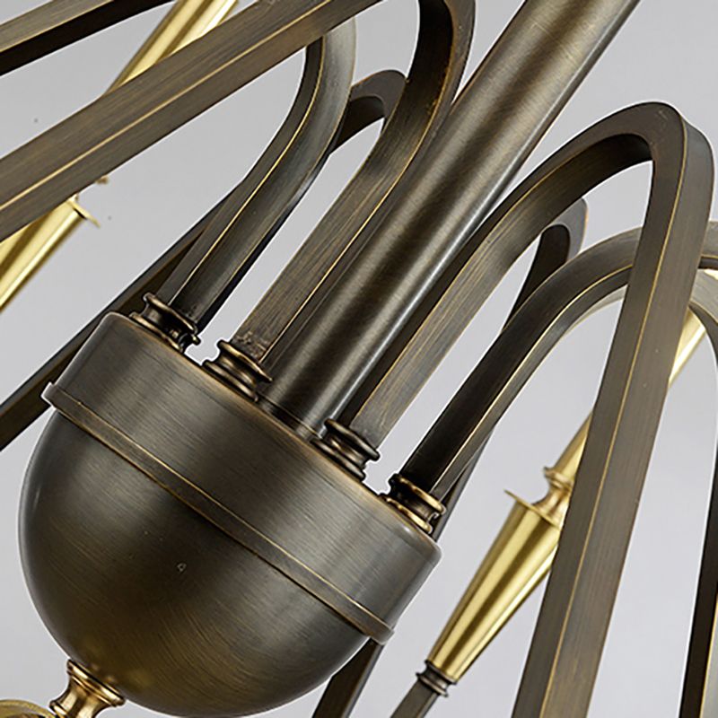Messing kaarsen plafond hanglamp traditioneel metaal 6/8 lichten woonkamer kroonluchter verlichtingsarmatuur