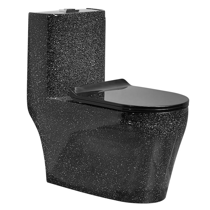 Traditional All-In-One Toilet Bowl Floor Mounted Black Urine Toilet for Bathroom