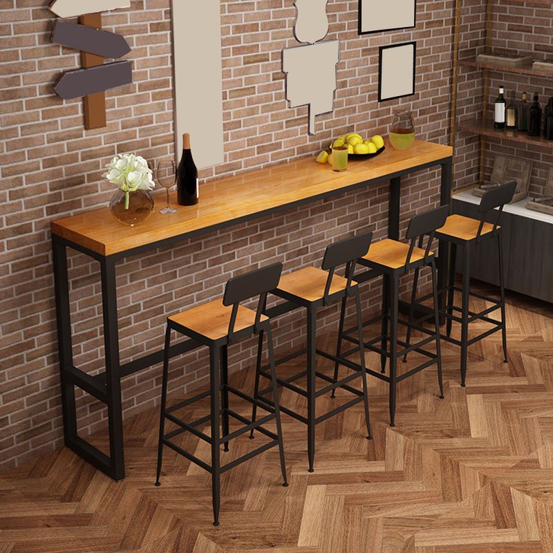 Solid Wood Bar Table Bar Height Contemporary Bar Height Pub Table for Indoor