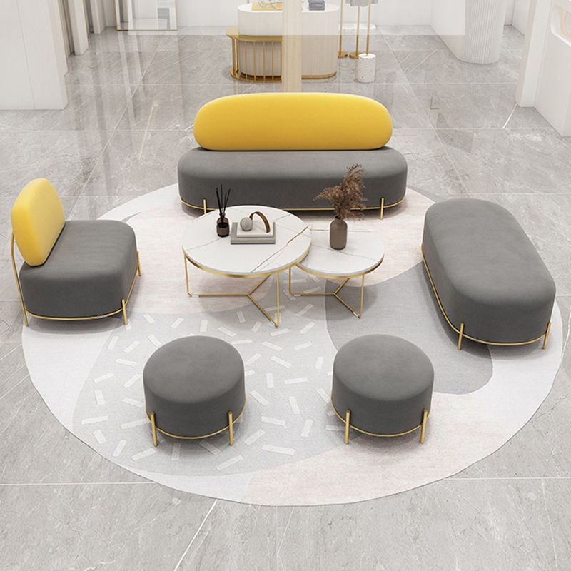 Contemporary Armless Sofa with Tight Back for Apartment Sofa