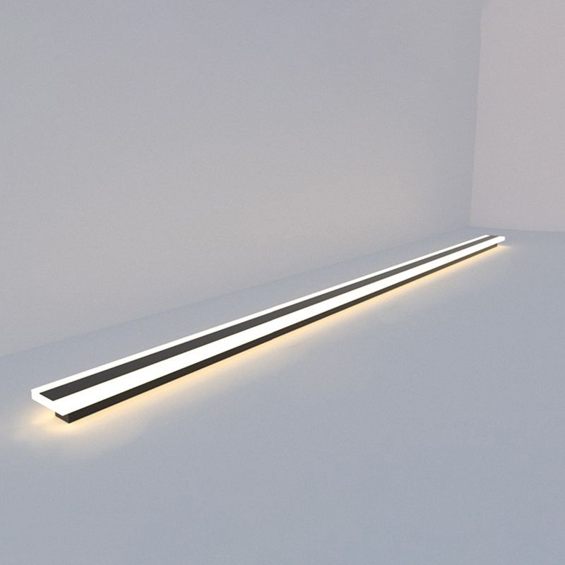 Lineare Form Metallwandbeleuchtung moderner Stil Einmals Wandhalterung in Schwarz