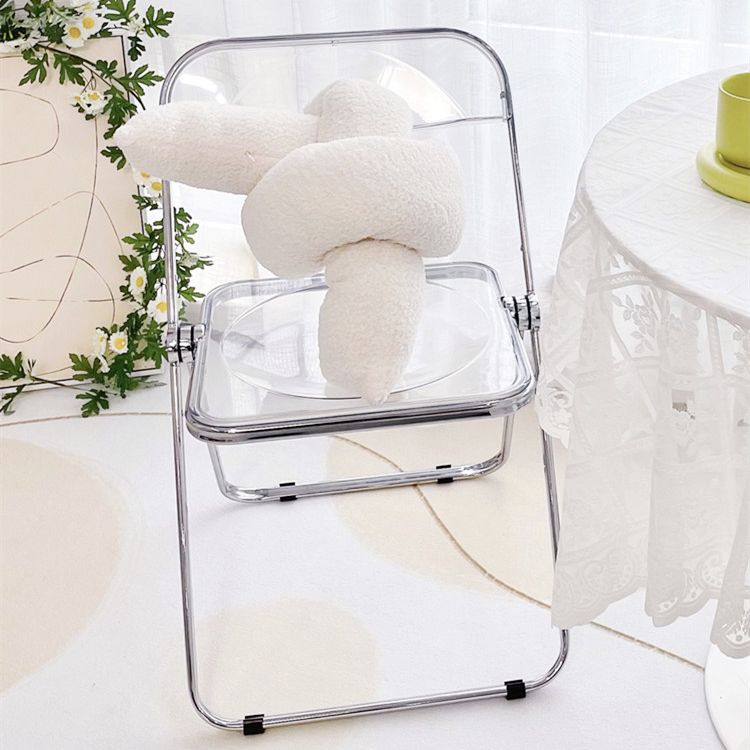 Moderne metalen indoor-outdoor stoel armloze open rug enkele eetkamerstoel