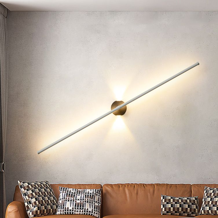 Metal Linear Shape Wall Light Modern 3 Lights Wall Mount Fixtures