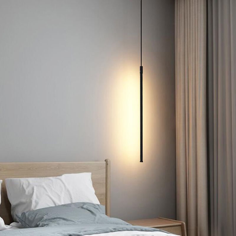 Modern Simple LED Pendant Light Long Line Lamps for Bedroom Dinning Room
